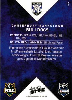 2011 NRL Strike #017 Canterbury-Bankstown Bulldogs Logo Back